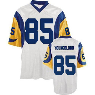 Authentic Jack Youngblood Men's Los Angeles Rams Mitchell and Ness Throwback Jersey - White