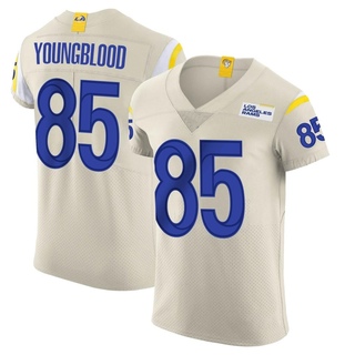 Elite Jack Youngblood Men's Los Angeles Rams Bone Vapor Jersey