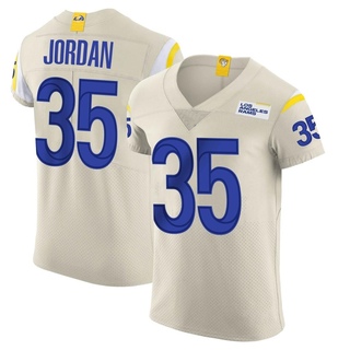 Elite Michael Jordan Men's Los Angeles Rams Bone Vapor Jersey