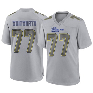 Game Andrew Whitworth Men's Los Angeles Rams Atmosphere Fashion Jersey - Gray