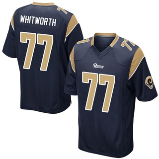 Game Andrew Whitworth Men's Los Angeles Rams Team Color Jersey - Navy
