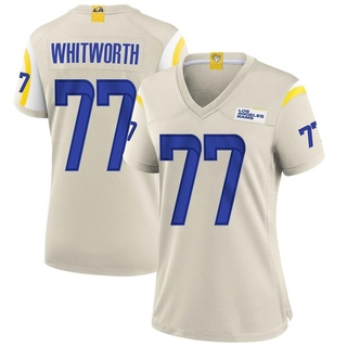 Game Andrew Whitworth Women's Los Angeles Rams Bone Jersey