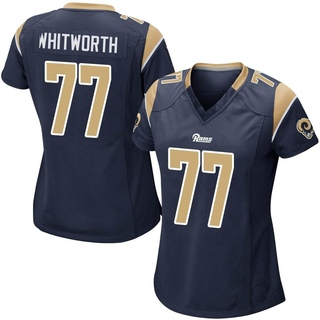 Game Andrew Whitworth Women's Los Angeles Rams Team Color Jersey - Navy