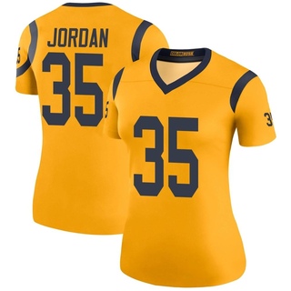 Legend Michael Jordan Women's Los Angeles Rams Color Rush Jersey - Gold