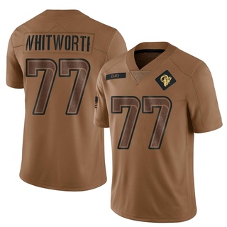 Limited Andrew Whitworth Men's Los Angeles Rams 2023 Salute To Service Jersey - Brown