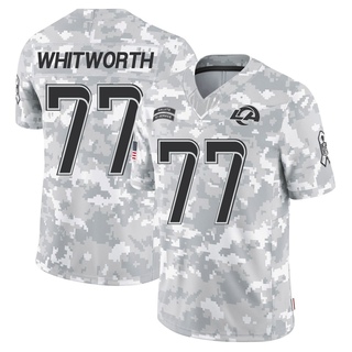 Limited Andrew Whitworth Men's Los Angeles Rams 2024 Salute to Service Jersey - Arctic Camo