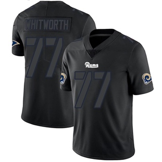 Limited Andrew Whitworth Men's Los Angeles Rams Jersey - Black Impact