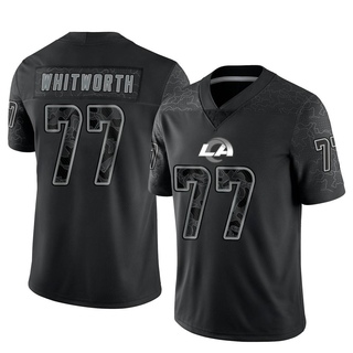 Limited Andrew Whitworth Men's Los Angeles Rams Reflective Jersey - Black