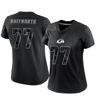 Limited Andrew Whitworth Women's Los Angeles Rams Reflective Jersey - Black
