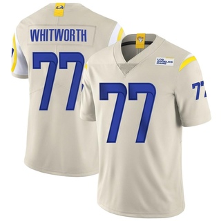 Limited Andrew Whitworth Youth Los Angeles Rams Bone Vapor Jersey