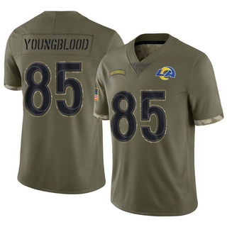 Limited Jack Youngblood Men's Los Angeles Rams 2022 Salute To Service Jersey - Olive