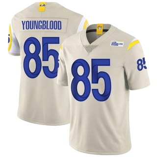 Limited Jack Youngblood Men's Los Angeles Rams Bone Vapor Jersey