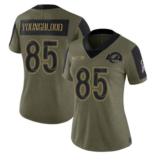 Limited Jack Youngblood Women's Los Angeles Rams 2021 Salute To Service Jersey - Olive