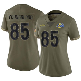 Limited Jack Youngblood Women's Los Angeles Rams 2022 Salute To Service Jersey - Olive