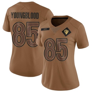 Limited Jack Youngblood Women's Los Angeles Rams 2023 Salute To Service Jersey - Brown