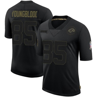 Limited Jack Youngblood Youth Los Angeles Rams 2020 Salute To Service Jersey - Black