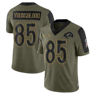 Limited Jack Youngblood Youth Los Angeles Rams 2021 Salute To Service Jersey - Olive