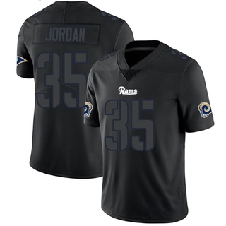 Limited Michael Jordan Men's Los Angeles Rams Jersey - Black Impact