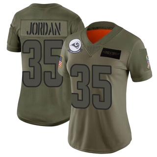 Limited Michael Jordan Women's Los Angeles Rams 2019 Salute to Service Jersey - Camo